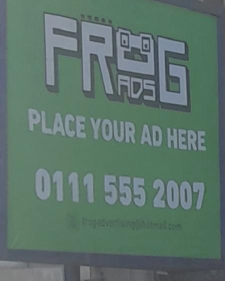 Frog For Advertisement